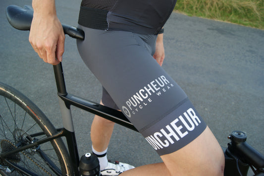 Men's Steel Grey Premium Bib-Shorts