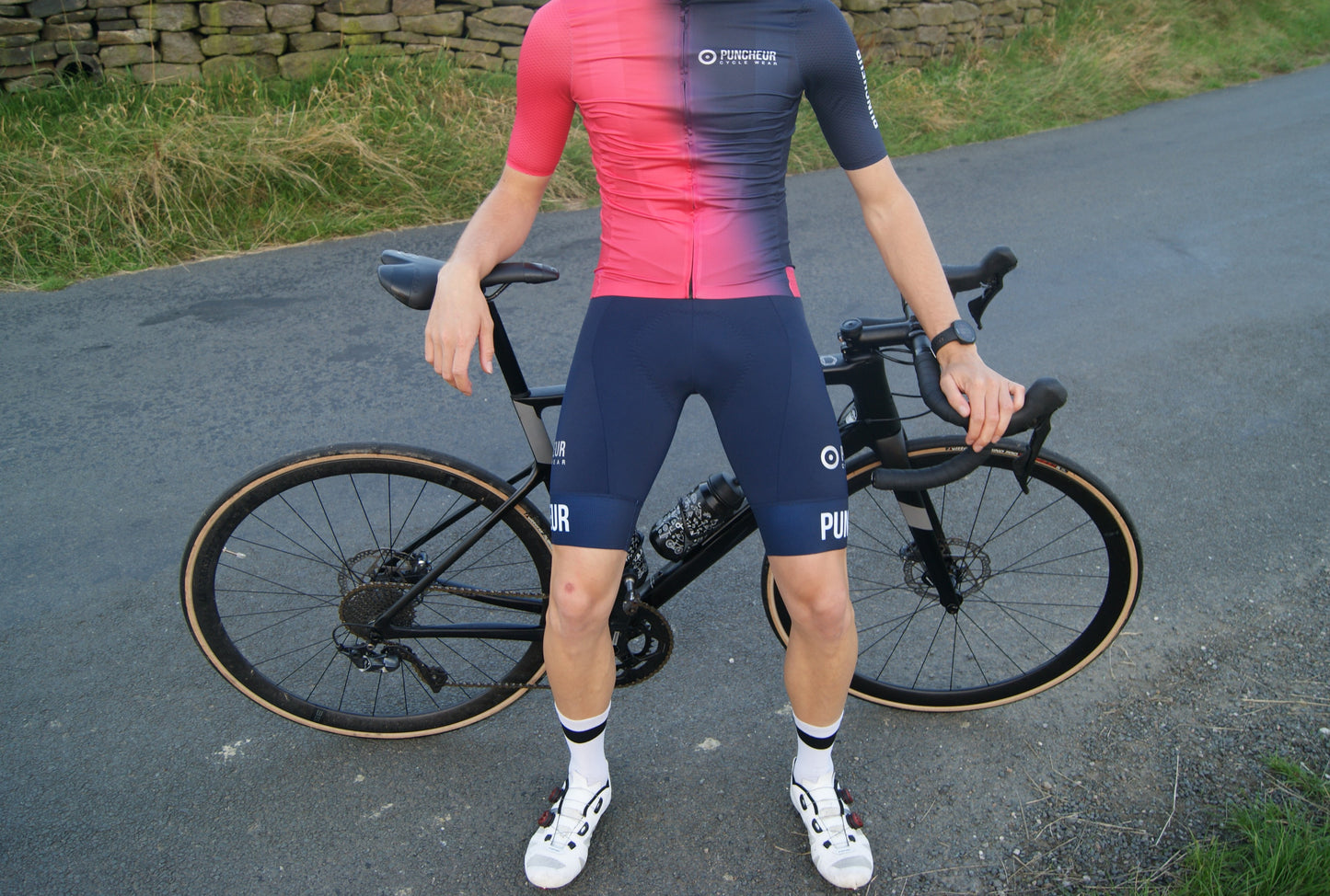 Men's Navy Premium Bib-Shorts